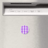 鮮やかな紫色のダイヤモンドパターン マグネット (インサイチュ (食洗機))