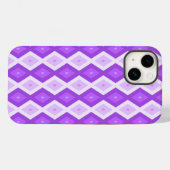 鮮やかな紫色のダイヤモンドパターン Case-Mate iPhoneケース (裏面 (横))