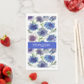 鮮やかな紫色のトウモロコシの花の畑、紫、青c (インサイチュ)