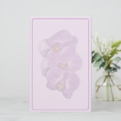 鮮やかな紫色の蘭の文房具 便箋 (スタンド正面)