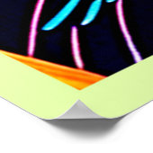 鮮やかな絵を描(ばちゃばちゃ)跳ねるデザイン ポスター (角)