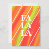 鮮やかな緑とオレンジのフェスティブ フェ ラ ラ シーズンカード (正面)