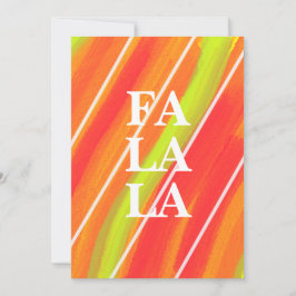 鮮やかな緑とオレンジのフェスティブ フェ ラ ラ シーズンカード