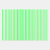 鮮やかな緑と白のストライプ ラッピングペーパーシート (正面3)