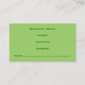 鮮やかな緑の名刺 名刺 (裏面)