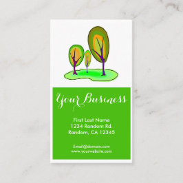 鮮やかな緑の木のカスタマイズ可能な名刺 名刺