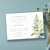鮮やかな緑の水彩のワイルドシダーの宿泊施設 招待状
