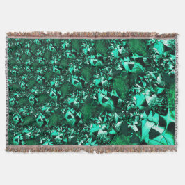 鮮やかな緑の色調で、エンボスに似ている スローブランケット