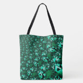 鮮やかな緑の色調で、エンボスに似ている トートバッグ (裏面)