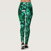 鮮やかな緑の色調で、エンボスに似ている レギンス (裏面)