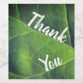 鮮やかな緑の葉 ワインラベル (シングルラベル)