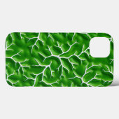 鮮やかな緑色の静脈模様のiPhoneケース Case-Mate iPhoneケース (裏面 (横))