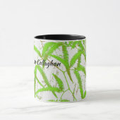 鮮やかな緑色シダ マグカップ (中央)