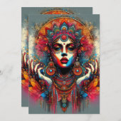 鮮やかな美的ポートレート シーズンカード (正面/裏面)