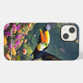 "鮮やかな羽根" iPhoneケース (裏面横)