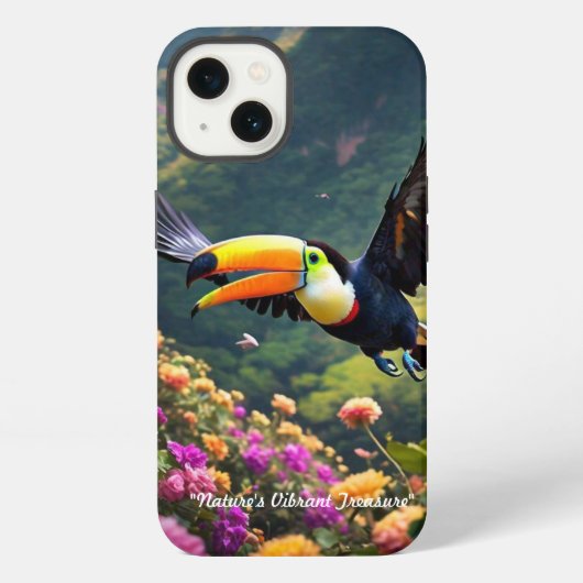 "鮮やかな羽根" iPhoneケース (裏面)