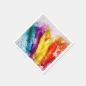 鮮やかな羽毛 スタンダードカクテルナプキン (角)