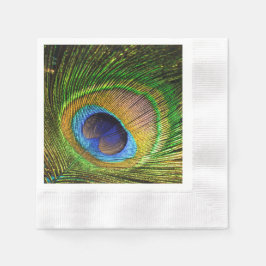 鮮やかな羽毛 縁ありカクテルナプキン