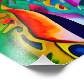 「鮮やかな羽毛」超現実的なカラフルオカケ フォトプリント            (角)