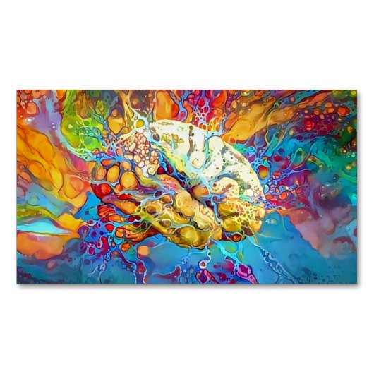 鮮やかな脳 – 名刺マグネット (正面)