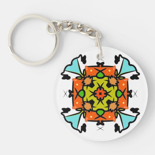 鮮やかな自然の禅 キーホルダー (正面)