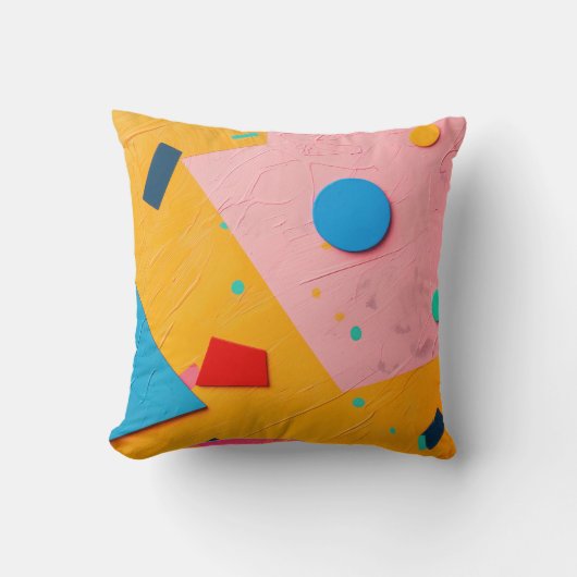 鮮やかな色で多様な形状 クッション (正面)