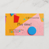 鮮やかな色で多様な形状 名刺 (裏面)