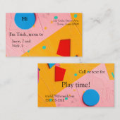 鮮やかな色で多様な形状 名刺 (正面/裏面)