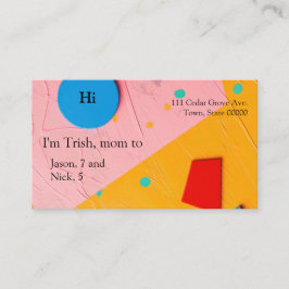 鮮やかな色で多様な形状 名刺