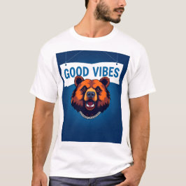 鮮やかな色とポジティブなメッセージのクマ Tシャツ