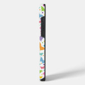 鮮やかな色のかわいい蝶々 iPhoneケース (左側面)