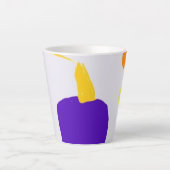 鮮やかな色のイラストレーションラテマグ カフェラテマグ (正面)