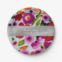 鮮やかな色のインクの水彩花