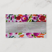 鮮やかな色のインク水彩花 紹介カード (裏面)