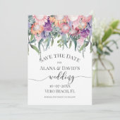 鮮やかな色のエキゾチックなプロテアの花が日付を保存 案内状 (スタンド正面)