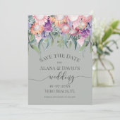 鮮やかな色のエキゾチックなプロテアの花が日付を保存 案内状 (スタンド正面)