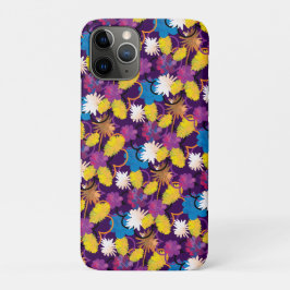 鮮やかな色のエキゾチックな熱帯の描かれた花 iPhone 11 PROケース