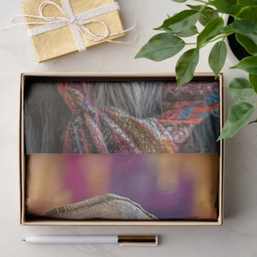 鮮やかな色のカウボーヤギを切り離す 薄葉紙 (ギフト)