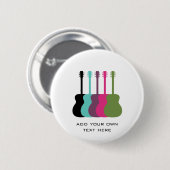 鮮やかな色のギタボタン 缶バッジ (正面&裏面)