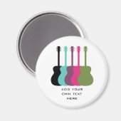 鮮やかな色のギターマグネット マグネット (正面/裏面)