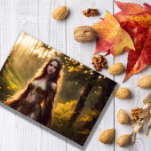 鮮やかな色のクラウン妖精プリンセス自然ドライアドの芸術 ポストカード