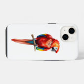 鮮やかな色のコンゴウインコ iPhoneケース (裏面横)