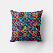 鮮やかな色のバスケット織り クッション (裏面)