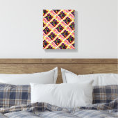 鮮やかな色のピンクの抽象芸術アート キャンバスプリント (インサイチュ (寝室))