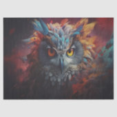 鮮やかな色のフクロウデコペティッシュペーパー 薄葉紙 (正面)