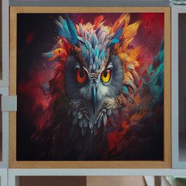 鮮やかな色のフクロウデコペティッシュペーパー 薄葉紙