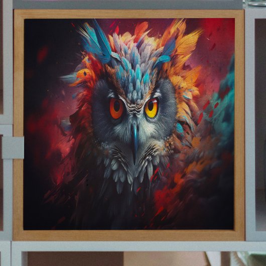 鮮やかな色のフクロウデコペティッシュペーパー 薄葉紙