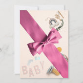 鮮やかな色のベビーシャワー招待状 案内状 (裏面)