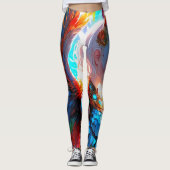 鮮やかな色のマンガガールファンタジー レギンス (正面)