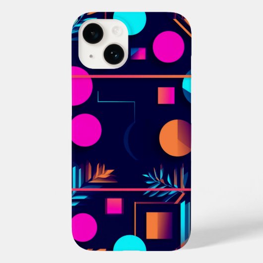 鮮やかな色のモダンな抽象デザイン Case-Mate iPhoneケース (裏面)
